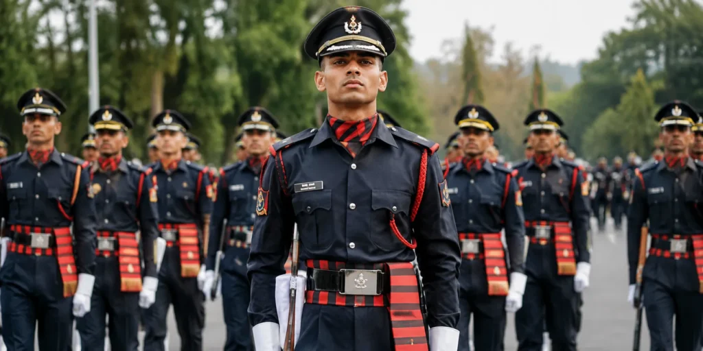 NDA cadets demonstrating discipline after successful defence training and performance evaluation